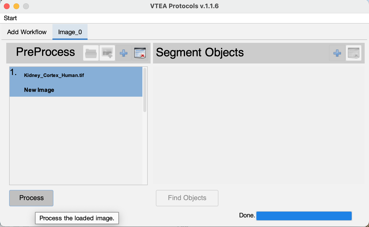 Screenshot of VTEA in action.